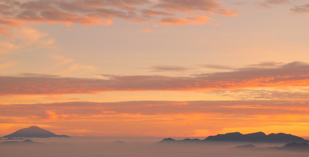 sunrise over mountains