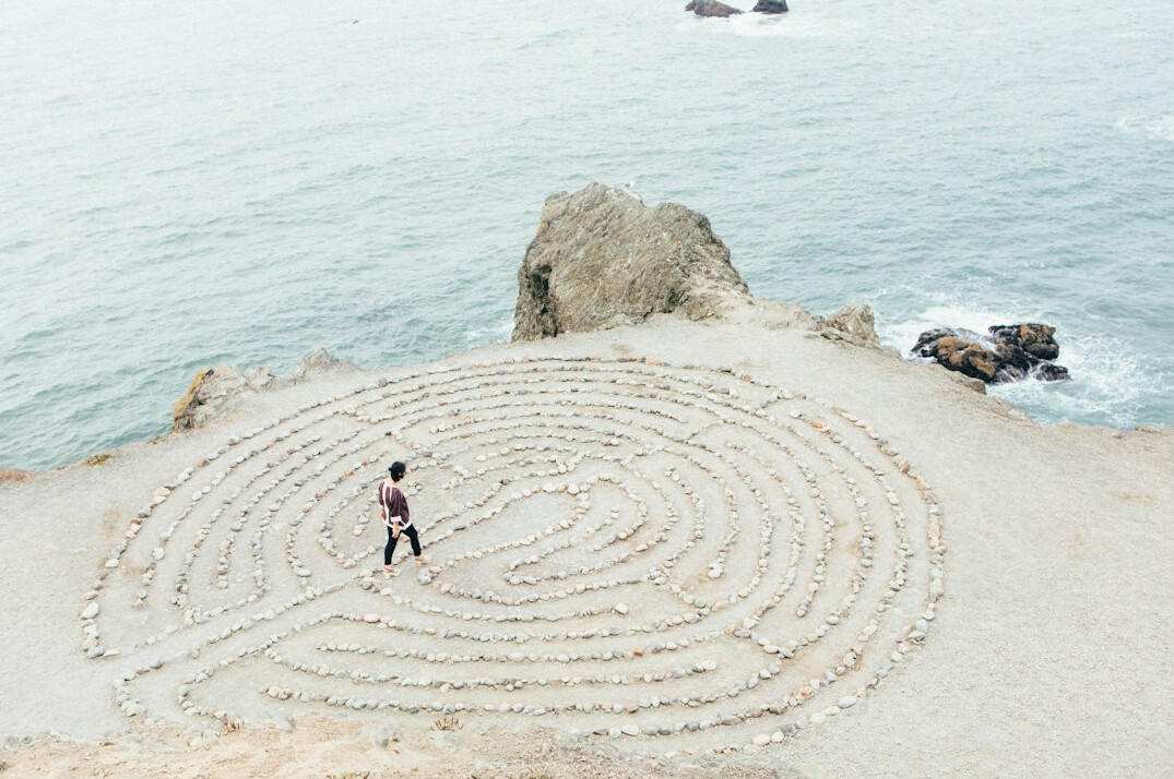person on journey of self discovery