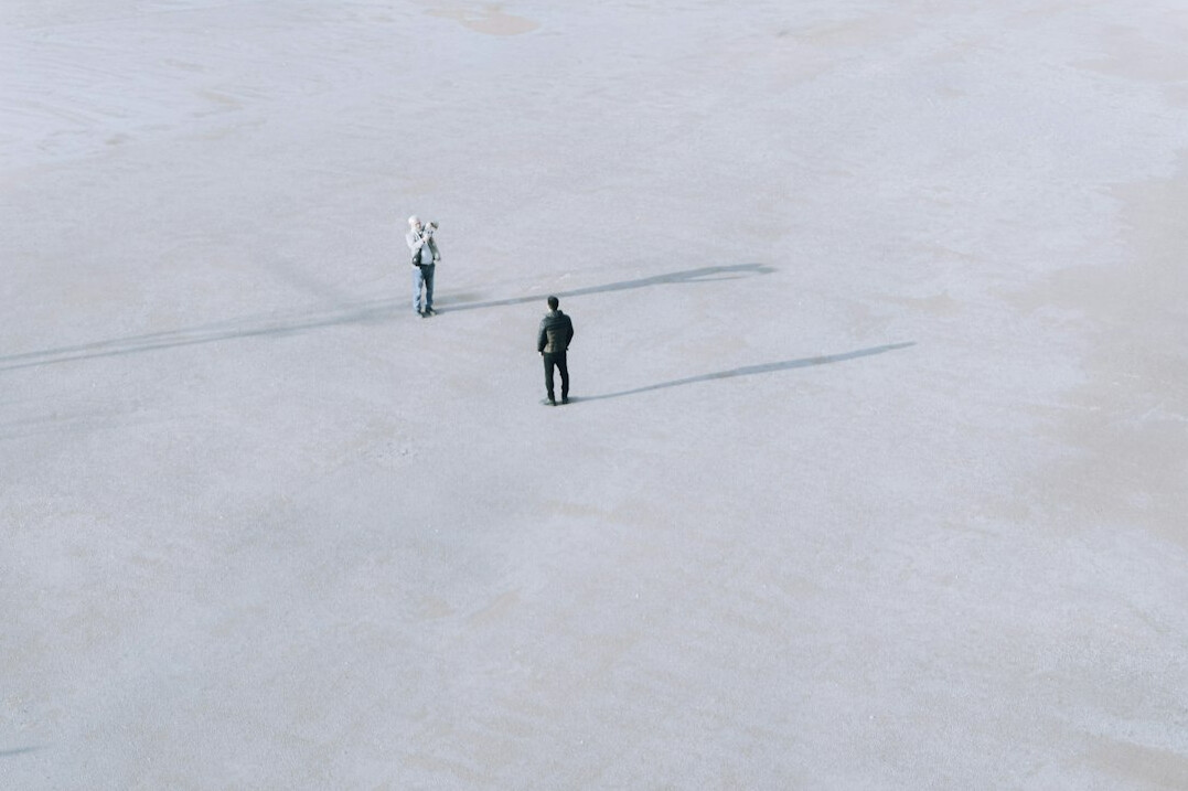 person reflecting in quiet space
